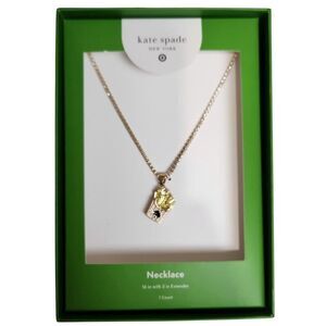 Kate Spade Gold Necklace with Fry Charm